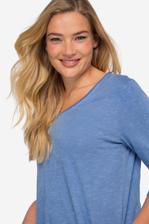 Immagine prodotto Laurasøn T-Shirt, V-Ausschnitt, Halbarm, Saum mit Raffung OEKO-TEX MIG (XL)