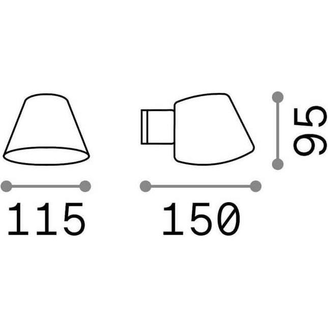 Thumbnail - Ideal lux, Gartenbeleuchtung, GAS Wandleuchte GU10 dimmbar Schwarz IP43 020228 (GU10, IP43)