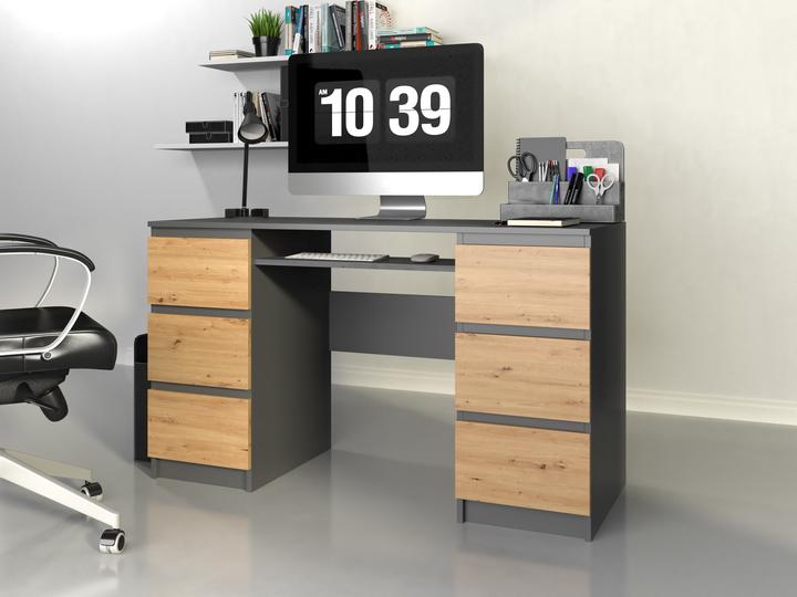 Immagine prodotto Topeshop Scrivania KUBA 130x51x76 cm antracite/artigianale