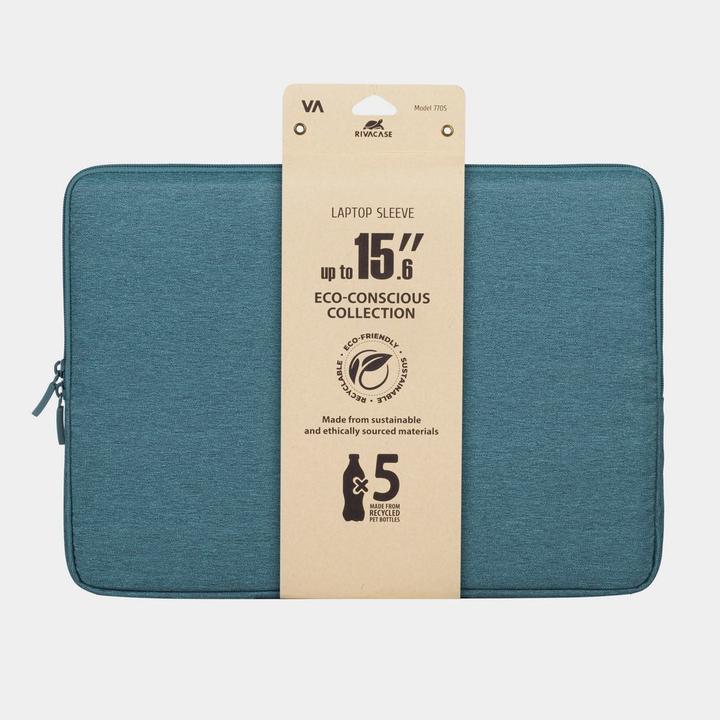 Actual product image Rivacase NB Sleeve Suzuka aquamarine 7705 (15.60")