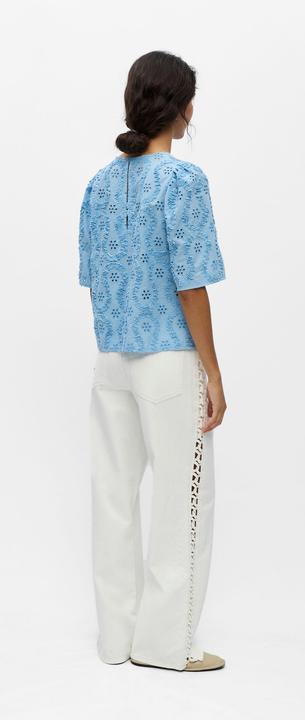 Produktbild Object Besticktes Oberteil mit Puffärmeln (40)