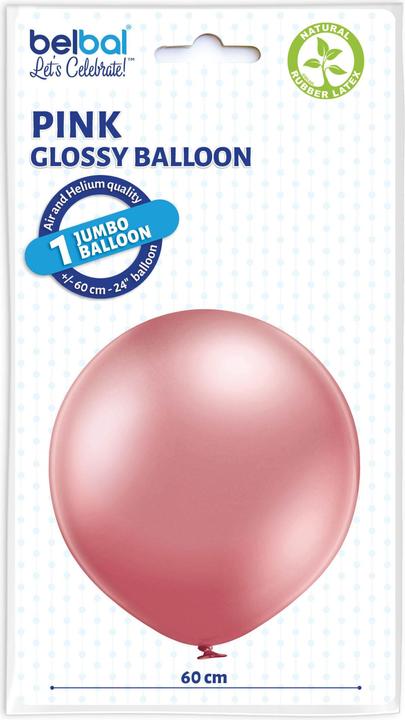 Actual product image Belbal Balloon Glossy Pink, Ø 30 cm, 50 pieces (50 x)