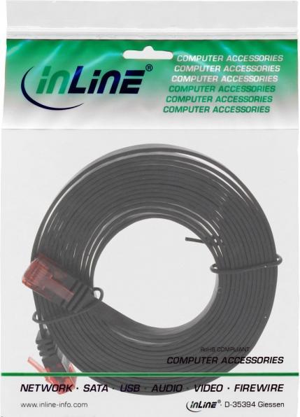 Immagine prodotto InLine Cavo patch 3m piatto, U/UTP, Cat.6 (U/UTP, CAT6, 3 m)