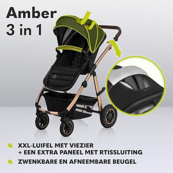 Produktbild Lionelo Amber 3in1 - Kinderwagen - XXL SET - incl. autostoel - 0-22kg