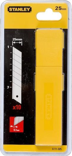 Actual product image Stanley Snapoff blades 111325 Gr.25mm L.110mm Thickness 0,7mm straight 7 snapoff segments (Replacement blade)