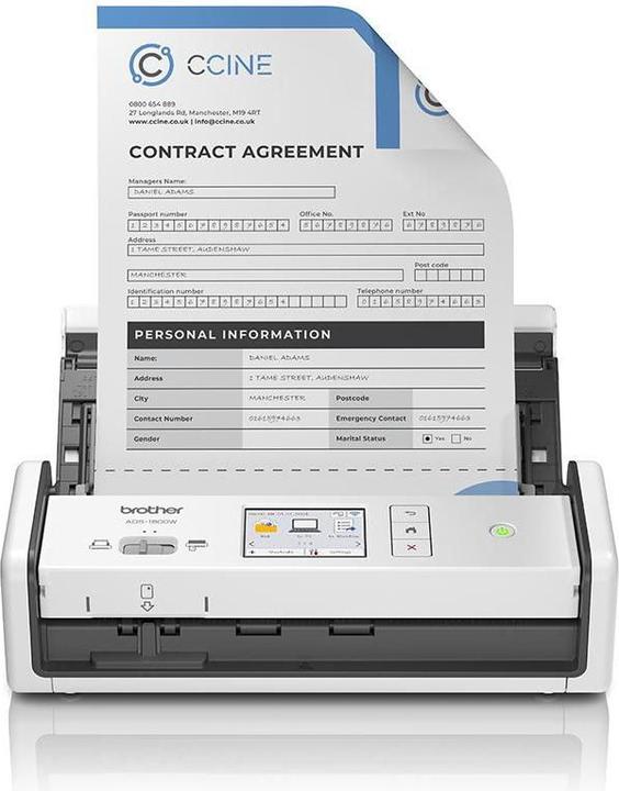 Immagine prodotto Brother ADS-1800W30 ppm ADF 20 f (USB, WiFi, LAN, Wi-Fi diretto)