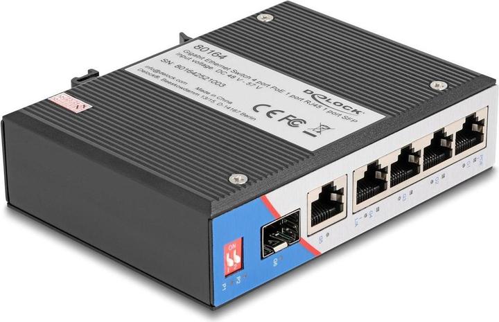 Immagine prodotto Delock Industrie Gigabit Ethernet Switch 4 Port PoE 1 Port R (5 Porti)
