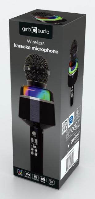 Actual product image Gembird Wired headphones MICBT-01-BK Wireless Karaoke Microphone, Black |
