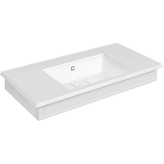 Gessi, Waschbecken, Eleganza Waschtisch, 1100 x 522mm, Cristalplant (mattes Weiss), 46815521 (650 mm, 1200 mm)