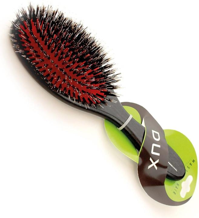 Immagine prodotto Dux Master Of Hair Spazzola a cuscino 11 file Setole naturali e manico nero in poliammide FSC 100%