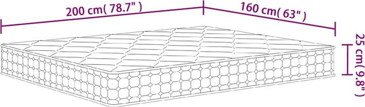 Actual product image vidaXL Taschenfederkern-Matratze (80 x 200 cm)