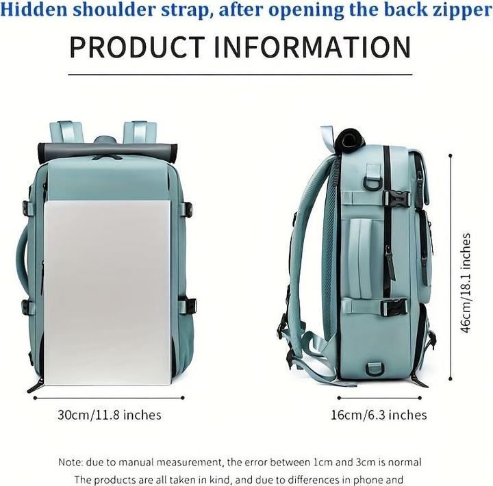 Immagine prodotto Only-Bags.Store Zaino impermeabile per computer portatile da 40,64 cm, zaino da viaggio con borsa per scarpe