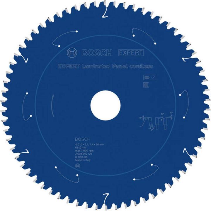 Produktbild Bosch Professional Zubehör EXPERT Laminated Panel Kreissägeblatt, 210x30 mm, T66