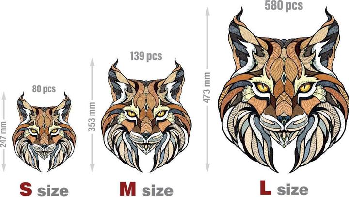 Produktbild Eco Wood Art Holz-Puzzle M - Luchs (In Holzkiste) (139 Teile)