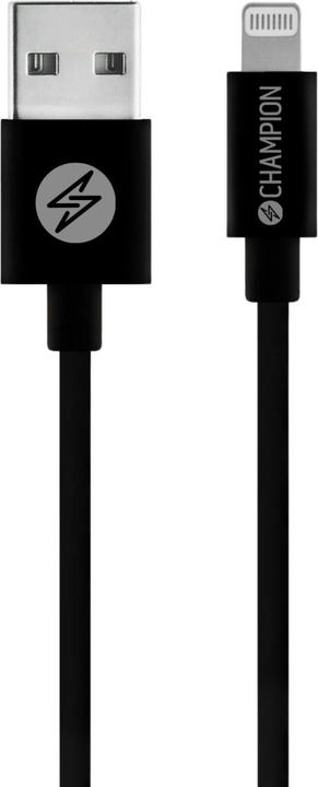 Champion USB-A auf Lightning-Kabel 2 m, Schwarz (2 m)