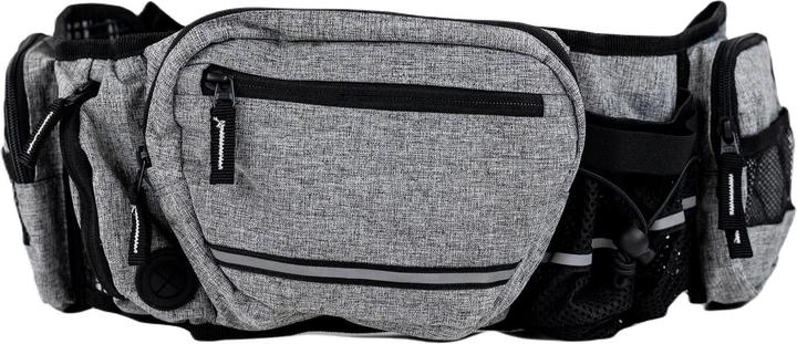 Actual product image Deek Pets Hip Bag Apollo, Grey/Black (Snack bag dog)