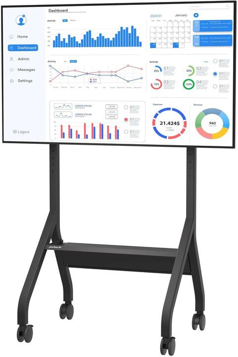 Produktbild Peerless AV trolley with shelf for displays up to 110inch inches up to 136kg up to VESA 900x600 colo (136.10 kg, 55" - 110")