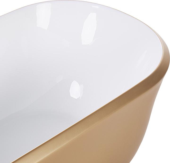 Produktbild Beliani Badewanne freistehend gold oval 170 x 77 cm TESORO (259 l, 170 cm, 77 cm)