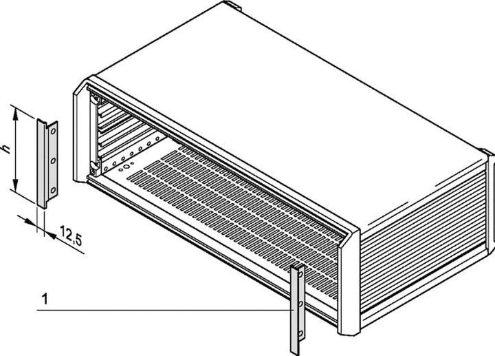 Actual product image Schroff Front panel, for EMC shielding - SIDE PANEL 4HE PROPAC/PRO