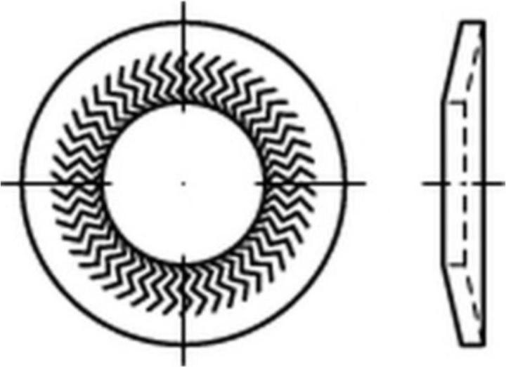 Image du produit Teckentrup Rondelle de blocage R 88124 M 18x35 x3 Acier à ressort revêtu de zinc lamellaire
