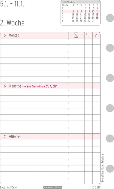 Produktbild Chronoplan Wochenplan (Spezial, Deutsch)