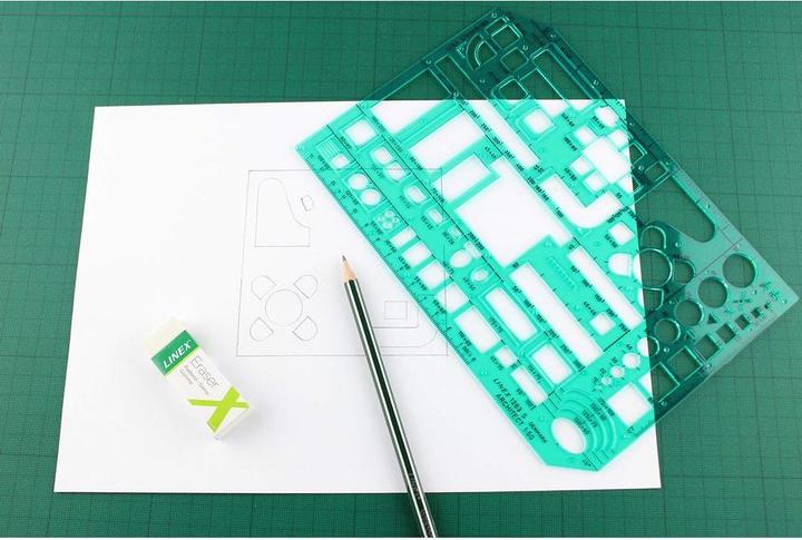 Produktbild Linex Möbelschablone Massstab 1.50 (23 cm, Kunststoff)