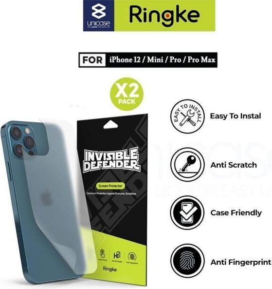Actual product image Ringke ID Back Matte Film 2x back housing protector film for iPhone 12 Pro Max (IDAP0006) (Apple iPhone 12 Pro Max)