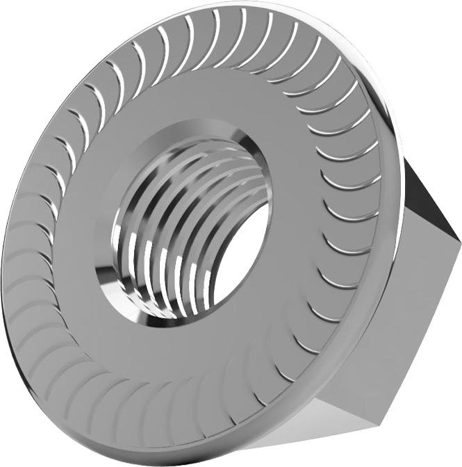 Produktbild Offgridtec Flanschmutter mit Sperrverzahnung DIN6923 A2 V2A Edelstahl 25 Stk. M16 (M16)