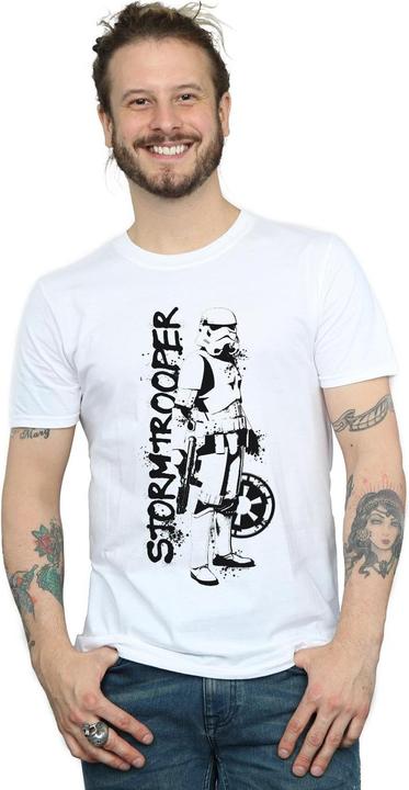 Immagine prodotto Star Wars The Mandalorian Splat Stormtrooper Maglietta Uomo (4XL)
