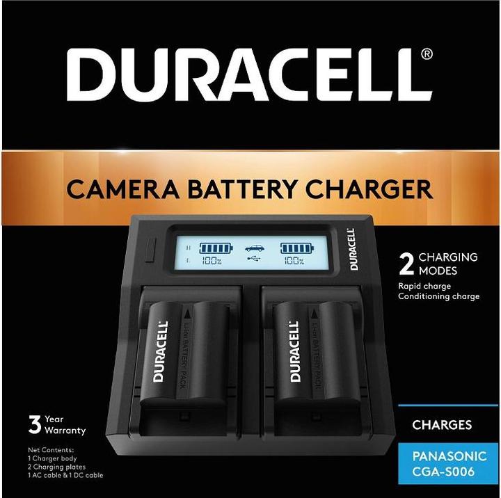Produktbild Duracell Dual Ladegerät für DR9668/CGA-S006 (Kamera Akku Ladegerät)