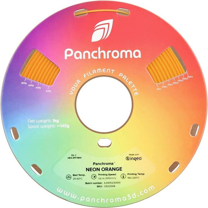 Immagine prodotto Polymaker Panchroma™ PLA Neon (PLA, 1.75 mm, 1000 g, Arancia)