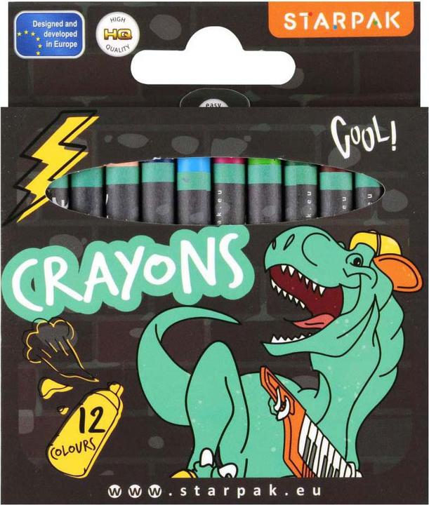 Produktbild Starpak Wachsmalstifte Skate Dino, 12 Stk. (12x)