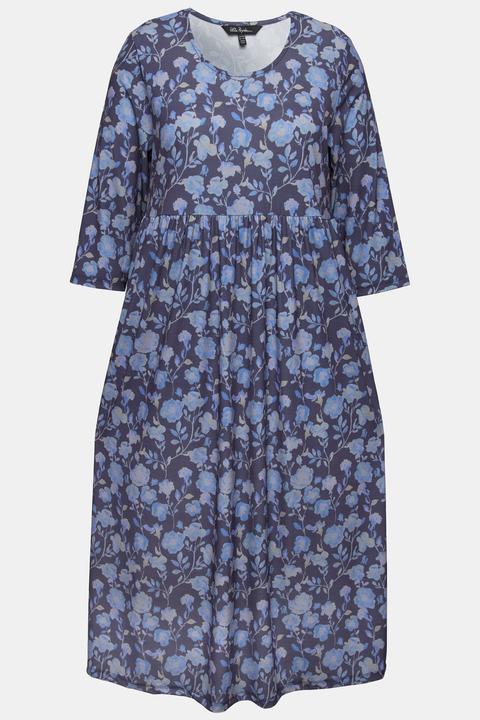 Image du produit Ulla Popken Jerseykleid, A-Linie, Blumenmuster (60)