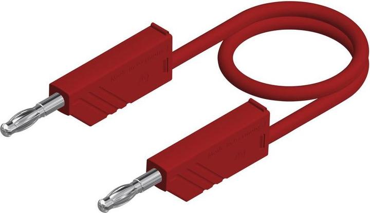 Hirschmann Test & Measurement Laborkabel PVC 16A Messing verzinnt 500mm 1mm² Rot