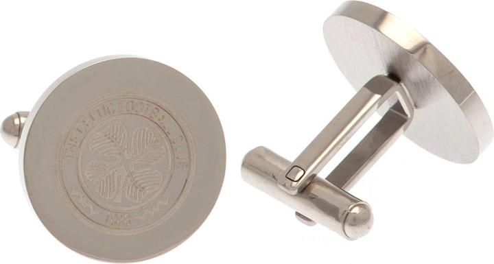 Produktbild Celtic FC Round Stainless Steel Cufflinks (100% synthetisches Material)
