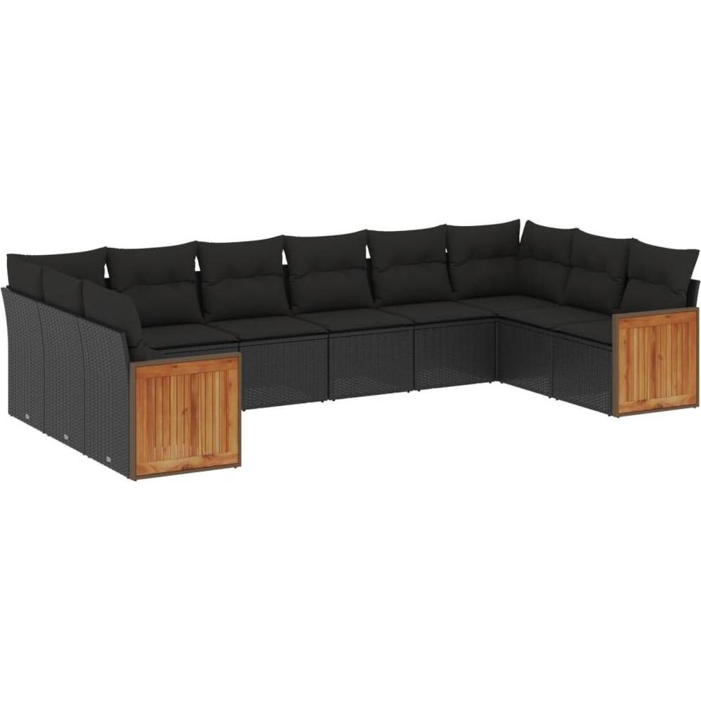 VidaXL, Gartenlounge, 10-tlg. Garten-Lounge-Set mit Kissen