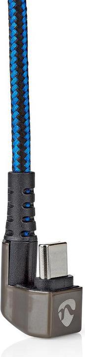 Actual product image Nedis USB cable USB 2.0 USB-CT plug USB-CT plug 480 Mbps Gold-plated 2.00 m round Braided/Nylo (2 m, USB 3.2 Gen 1)