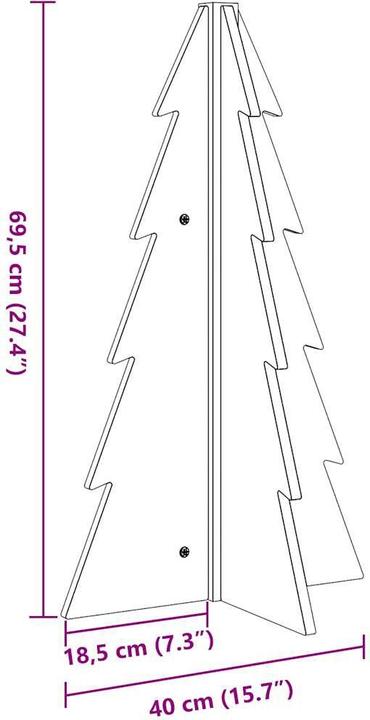 Immagine prodotto vidaXL Weihnachtsbaum Holz (69.50 cm)