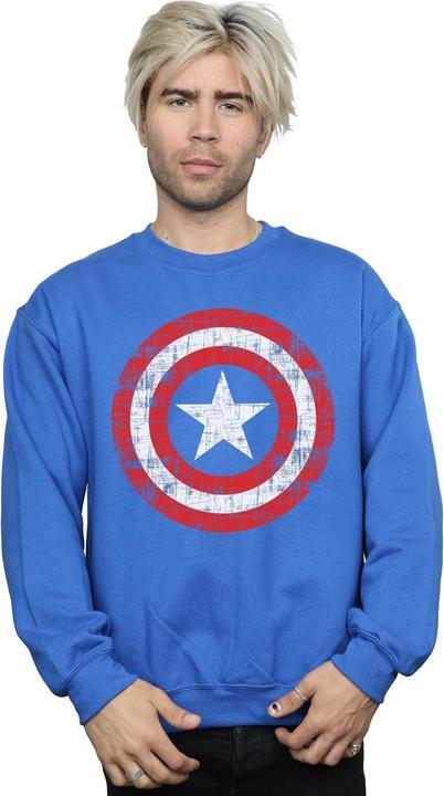 Produktbild Avengers Captain America Scratched Shield Sweatshirt (XXL)