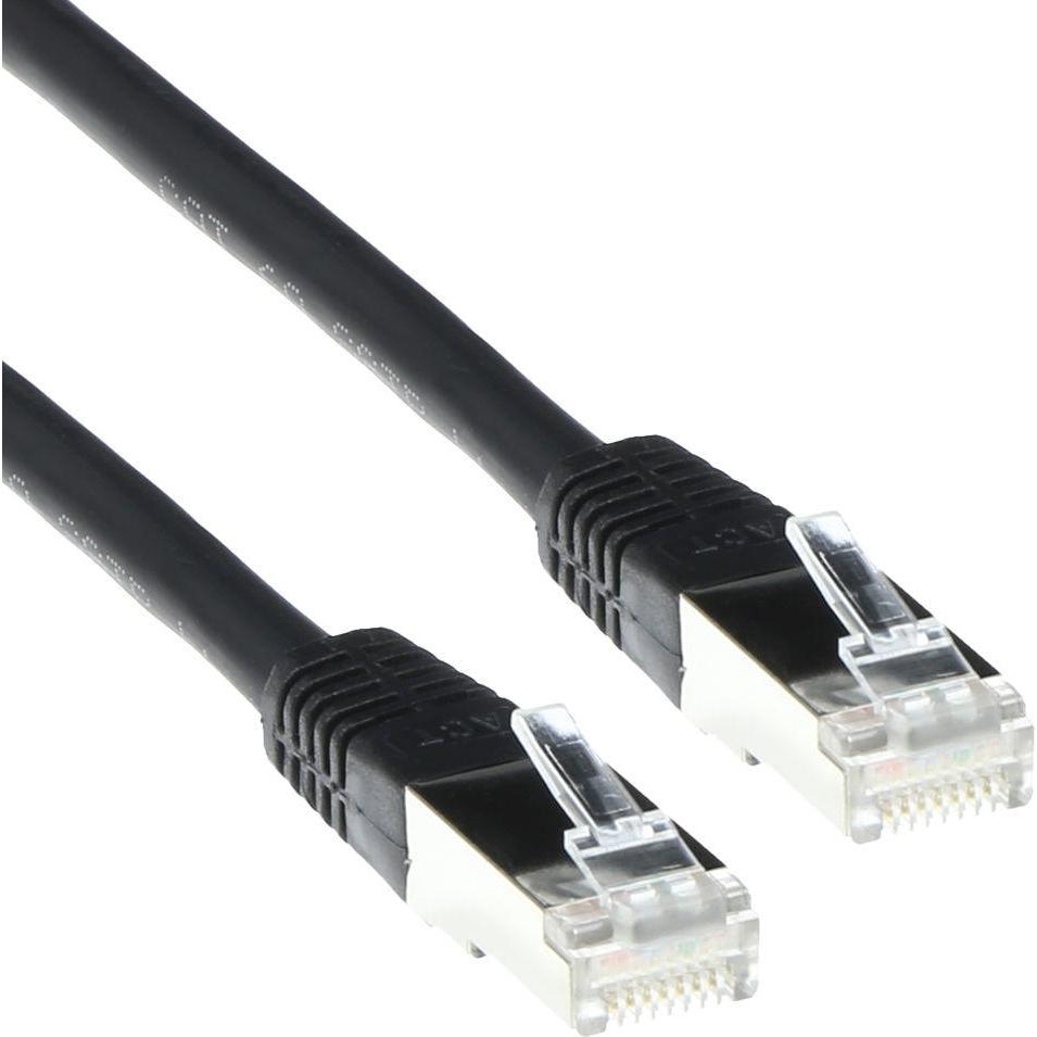 ACT Black 2 meter F/UTP CAT5E patch cable with RJ45 connectors. Cat5e f/utp lszh black 2.00m (S/UTP, CAT5, 2 m), Netzwer...