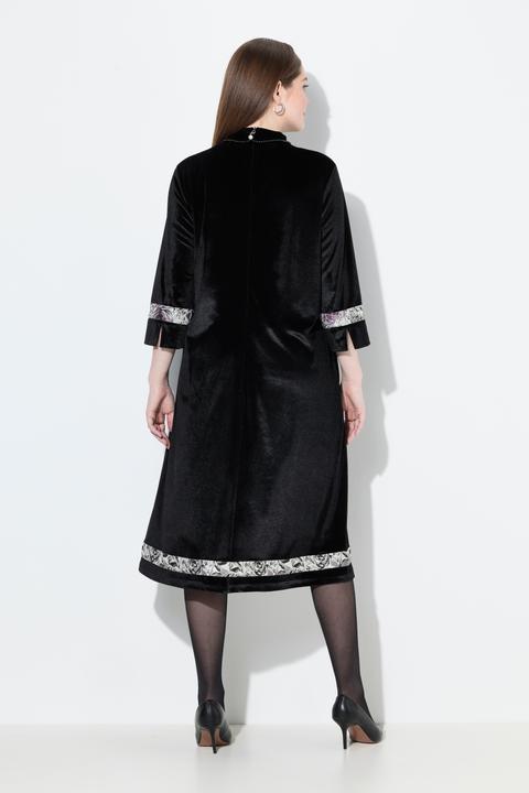 Immagine prodotto Ulla Popken Abito in velluto con collo alto e maniche a 3/4 (60)