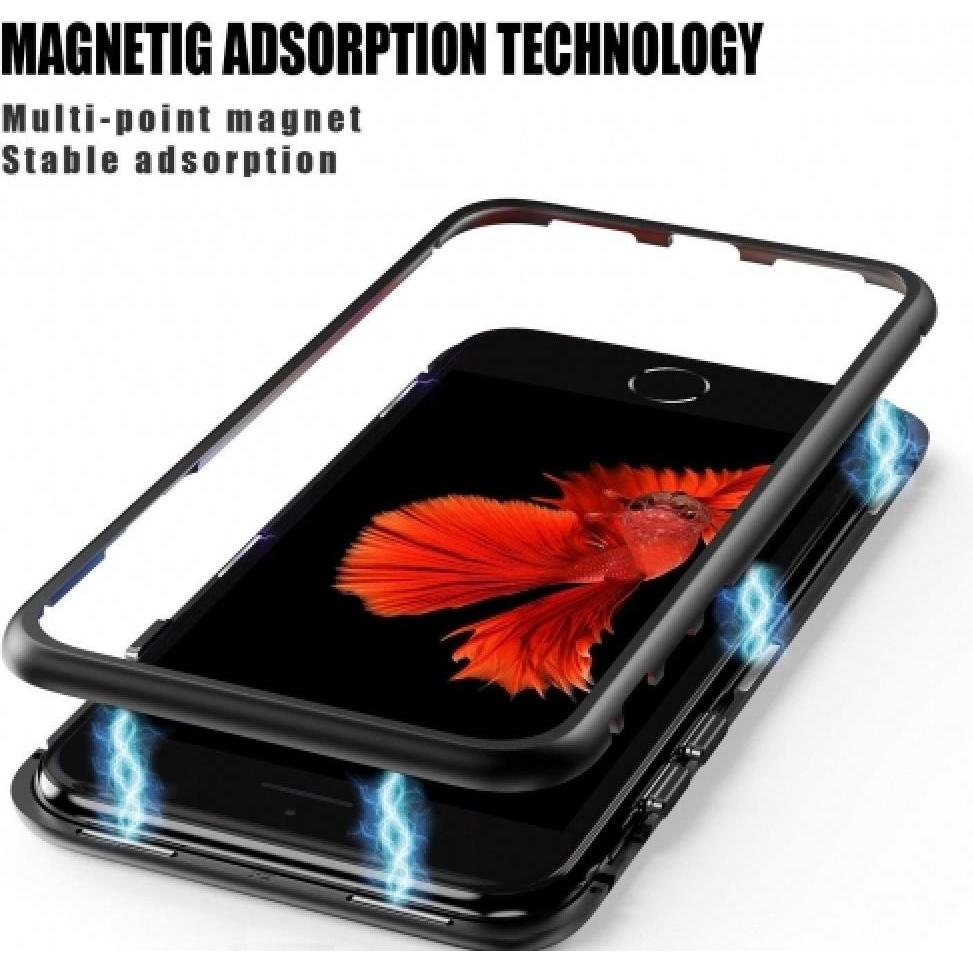 Thumbnail - G-Case Apple iPhone 7 Aluminium Magnetic Glass Case Hülle (Apple iPhone 7), Smartphone Hülle, Schwarz