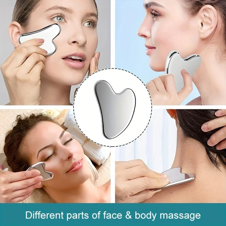 Actual product image PhoneLook Premium Edelstahl Gua Sha Gesichtsmassage-Werkzeug mit eleganter Geschenkbox