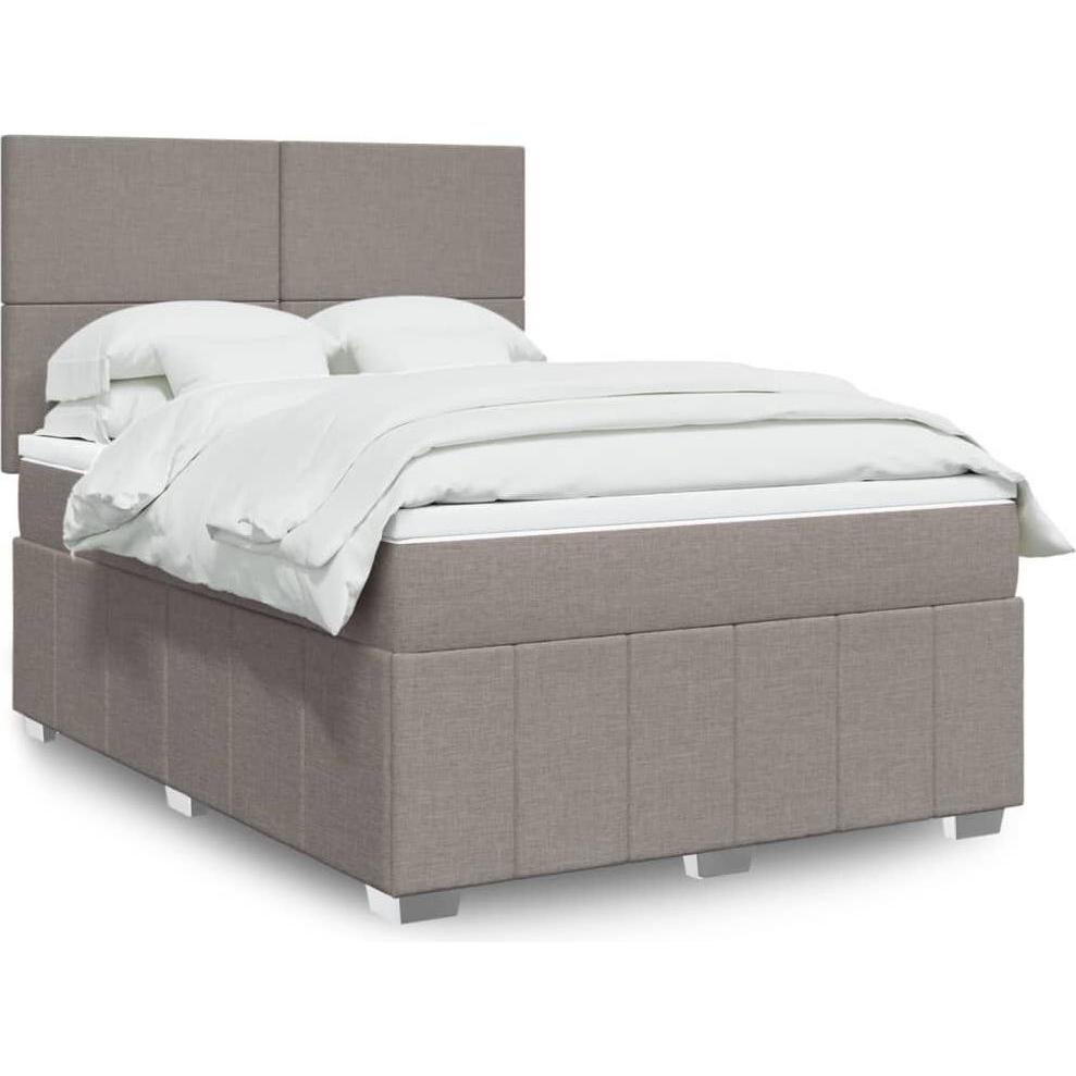 VidaXL, Bett, Bo x springbett mit Matratze 140 x 200 cm Stoff (140 x 200 cm)