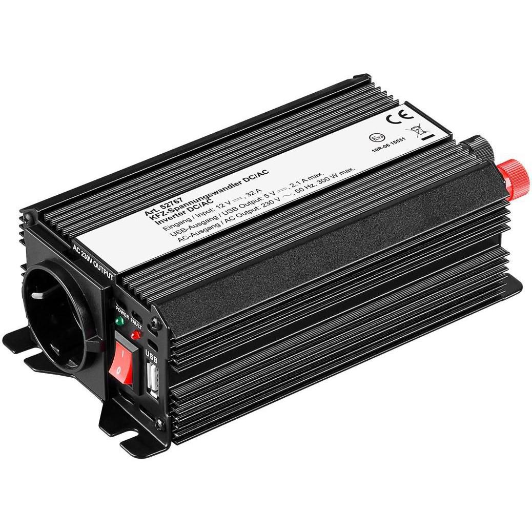 CoreParts DC to AC Inverter (300 W), Notebook Netzteil, Schwarz