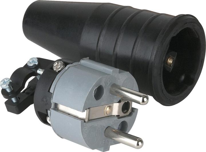 Produktbild PCE Rubber 230V/240V CEE7/VII Connector Male (CEE 7/5)