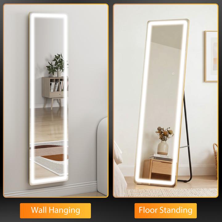 Image du produit Homcom Miroir de dressing avec éclairage LED (40 x 156.50 cm)