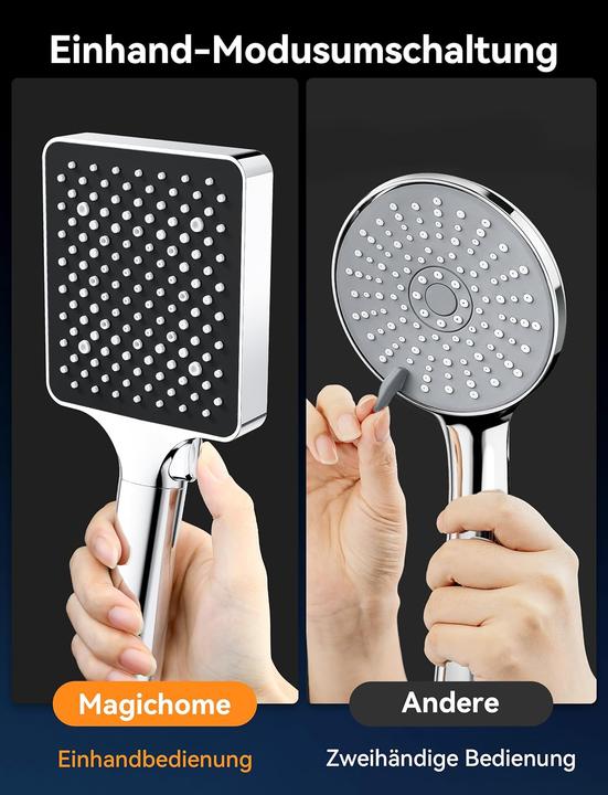 Immagine prodotto Magichome Duschkopf mit Schlauch, 6 Strahlarten Hochdruck (6 Tipi di raggi)