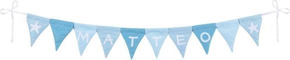 Produktbild Goki Buchstabenwimpelkette blau mit 10 Wimpeln