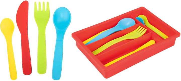 Immagine prodotto Toi-Toys Startseite Essen Besteckset mit Tablett, 16-tlg.